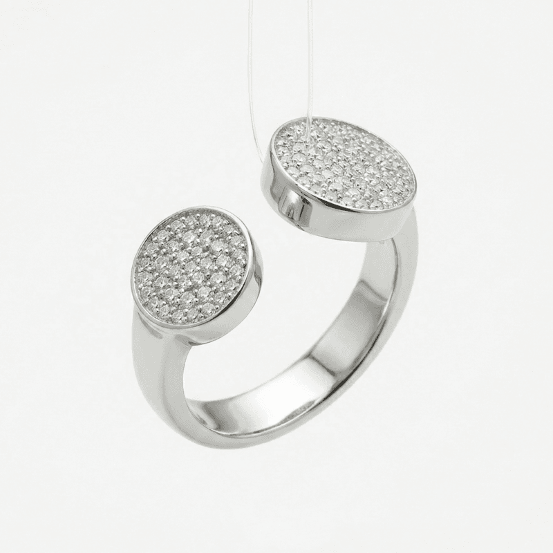 Multiple Zircon Diamond Silver Diamond