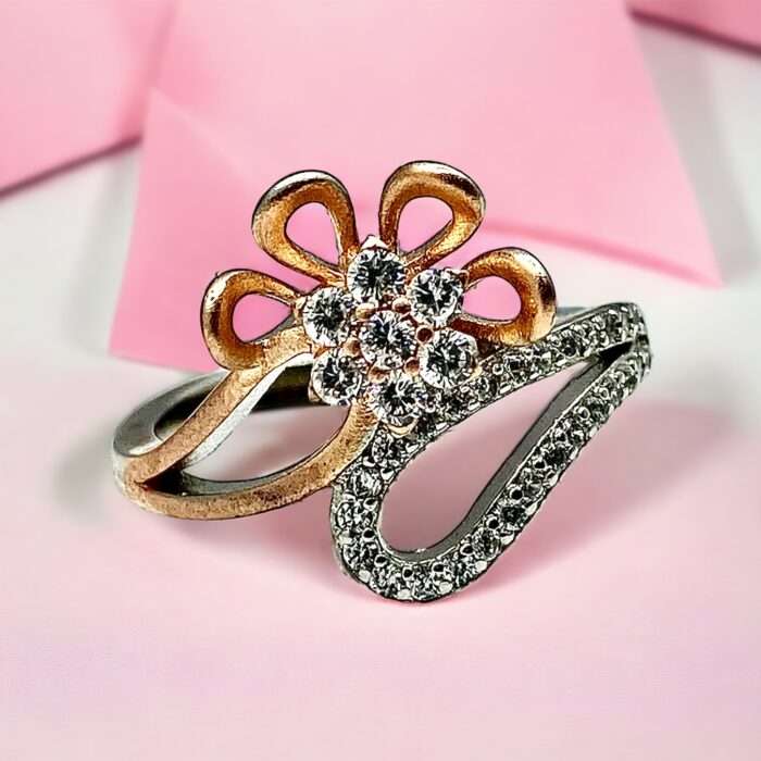 rose gold finished new design ring