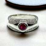 Stunning New Silver Ring With Zircons For Him