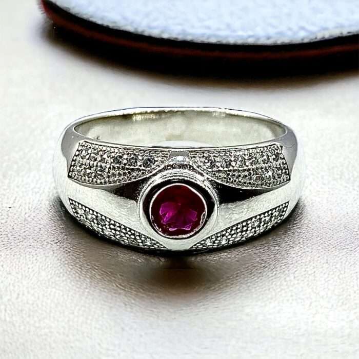 Stunning New Silver Ring With Zircons For Him