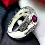 Stunning New Silver Ring With Zircons For Him