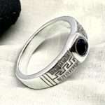 Black Zircon Ring With Micro Zircon Stone Ring