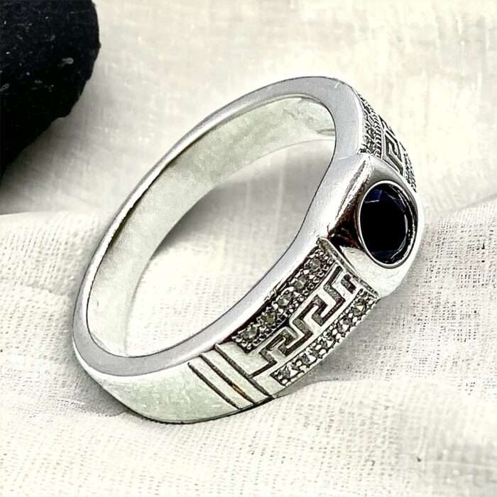 Black Zircon Ring With Micro Zircon Stone Ring