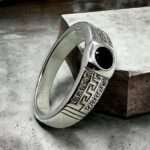 Black Zircon Ring With Micro Zircon Stone Ring