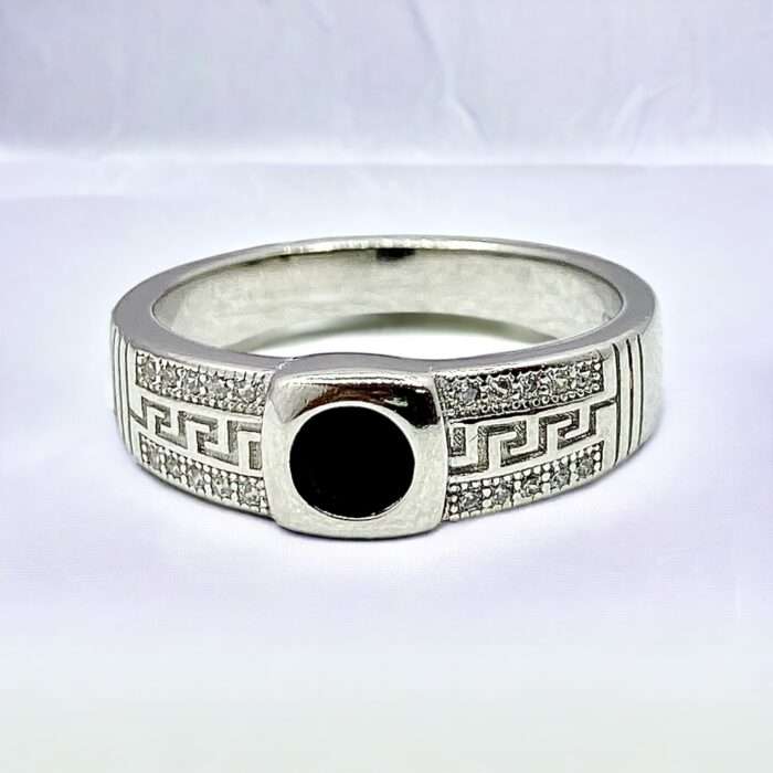 Black Zircon Ring With Micro Zircon Stone Ring