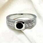 Black Zircon Ring With Micro Zircon Stone Ring