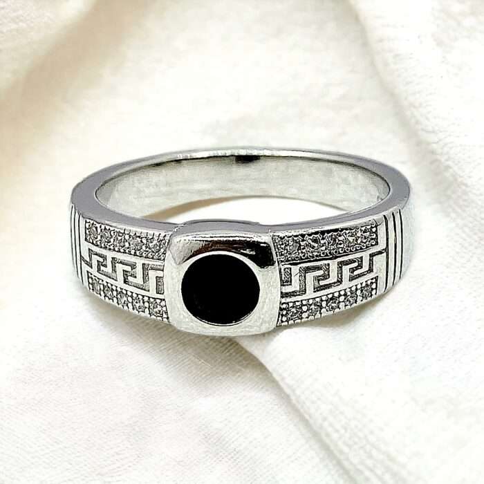 Black Zircon Ring With Micro Zircon Stone Ring