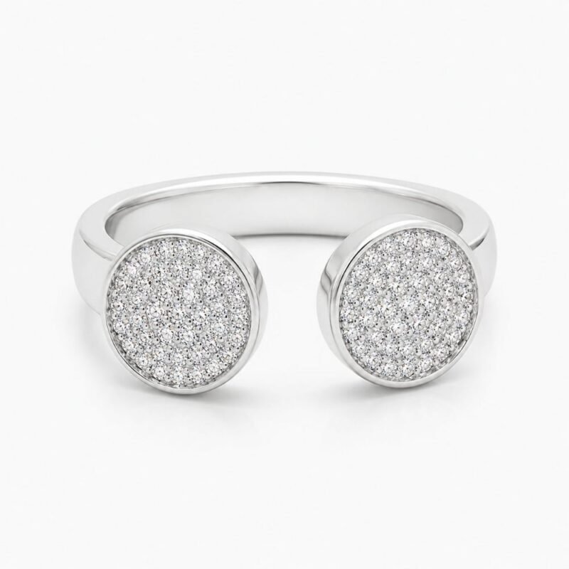 silverlily pave silver ring