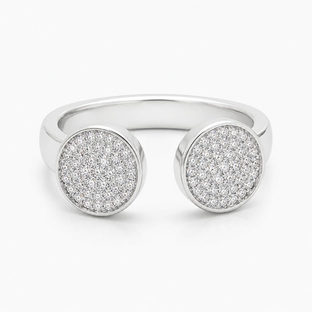silverlily pave silver ring