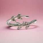 Sterling Silver Ring With Leaf Design