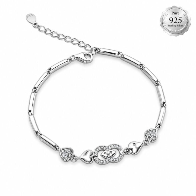 silverlily sterling heart bracelet