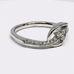 LEAF DESIGN ZIRCON DIAMOND RING