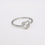 Heart With AAA Standard Zirconia Stones - SILVERLILY RING