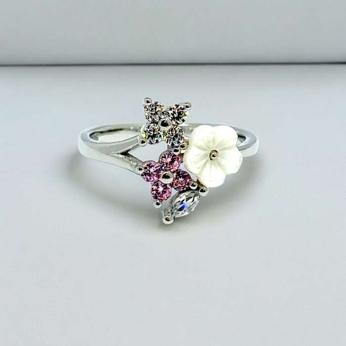 GLOWING FLOWER 92.5 STERLING SILVER RING