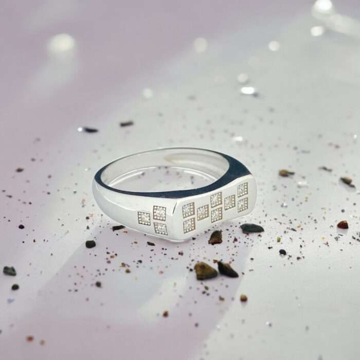 BROTHERS ZIRCON 92.5 FINE SILVER RING - silverlily ring