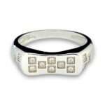 BROTHERS ZIRCON 92.5 FINE SILVER RING