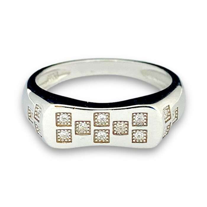 BROTHERS ZIRCON 92.5 FINE SILVER RING