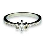 SILVER STAR RING WITH AAA ZIRCON RING