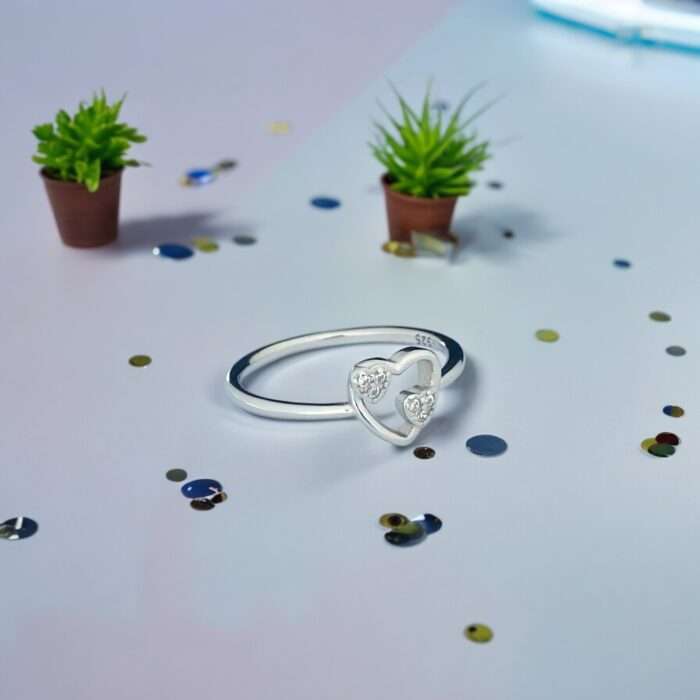 Heart With AAA Standard Zirconia Stones - silverlily ring