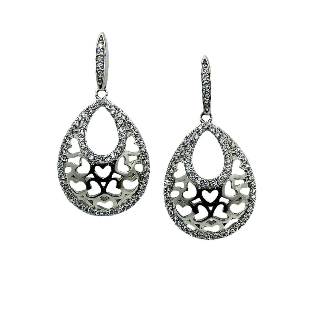 SILVER DROP EARRING