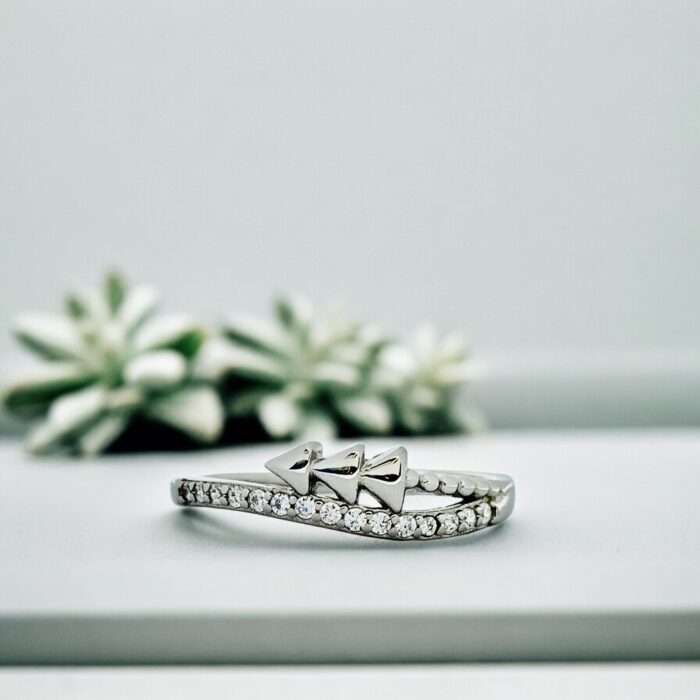 Silver Lining 92.5 Sterling Silver Diamond Ring