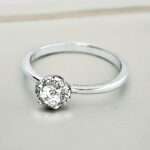 solitaire set in 92.5 sterling silver ring