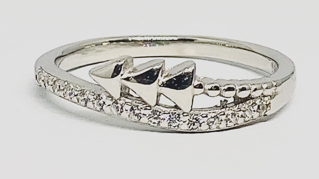 Silver Lining 92.5 Sterling Silver Diamond Ring