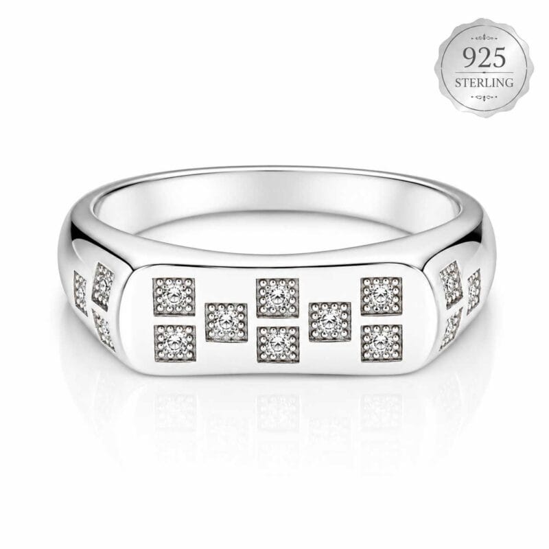 Silverlily Geometric Silver Ring