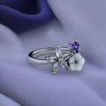 Silver Ring With Natural Bond-Silverlily Ring