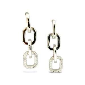Silver Linked Earrings For Daily Wear - SILVERLILY EARRING