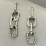 Silver Linked Earrings For Daily Wear - SILVERLILY EARRING