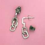 Silver Linked Earrings For Daily Wear - SILVERLILY EARRING