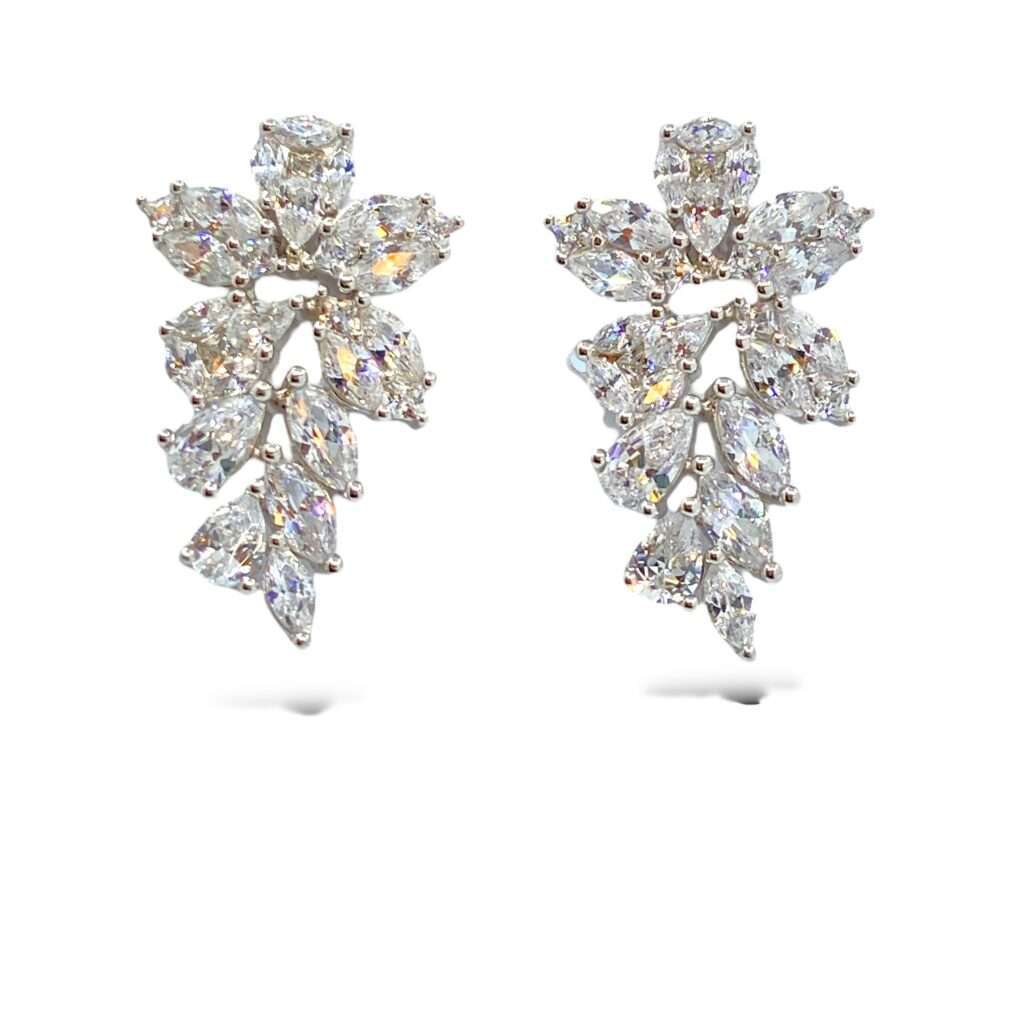 Diamond Earring with AAA Standard Cubic Zircon Diamond - SILVERLILY EARRING