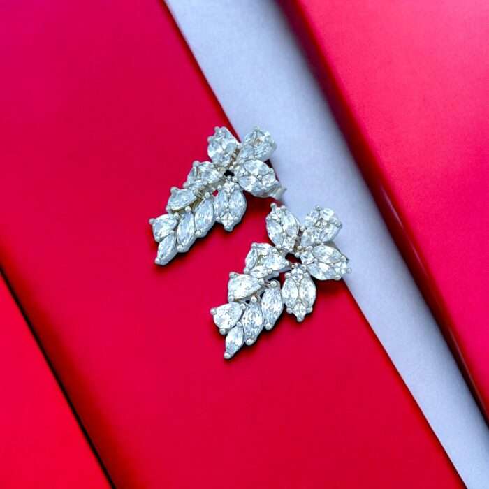 Diamond Earring with AAA Standard Cubic Zircon Diamond - SILVERLILY EARRING