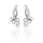 925 Silver Iris Flower Earrings - SILVERLILY EARRING