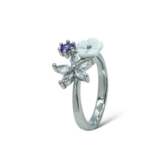 Silver lily Ring