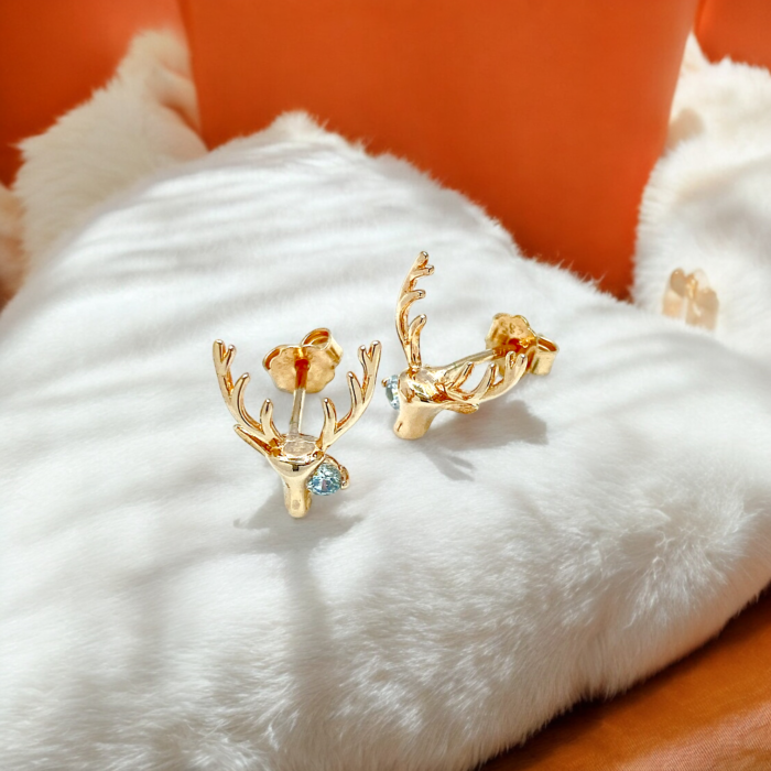 Cute And Simple Christmas Reindeer Earrings For Women