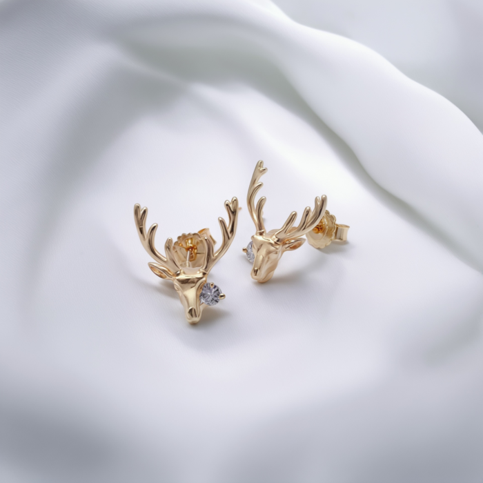 Cute And Simple Christmas Reindeer Earrings For Women