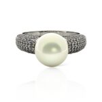 Sterling Silver Ring with Pearl and Zirconium | Rings for Ladies and Girls | Gift for Womens | With Certificate of Authenticity and 925 Stamp