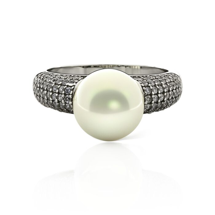 Sterling Silver Ring with Pearl and Zirconium | Rings for Ladies and Girls | Gift for Womens | With Certificate of Authenticity and 925 Stamp