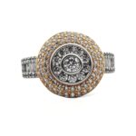 Pure 925 Silver Round Cocktail Rose Gold Plated Special Ring | Rings for Ladies and Girls | Gift for Womens | With Certificate of Authenticity and 925 Stamp