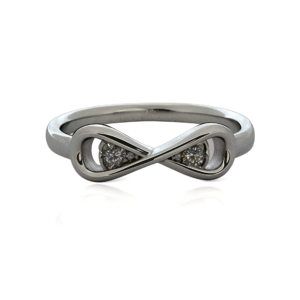 Infinity Promise Silver Diamond Ring | SILVERLILY
