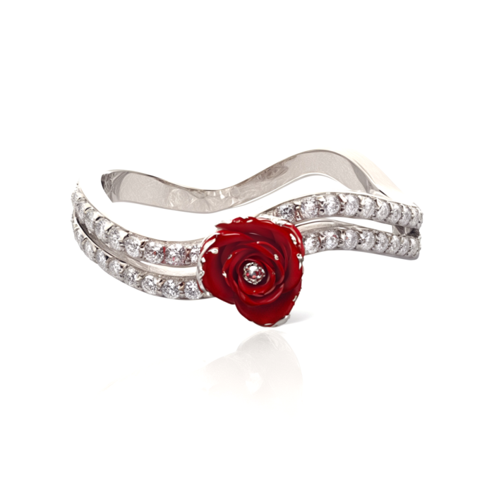 Rose Flower Ring | Silver Ring For Womens and Girls