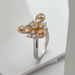 Rose Gold Plated Fancy Designer Zircon Ring | Rings for Ladies and Girls | Gift for Womens | With Certificate of Authenticity and 925 Stamp