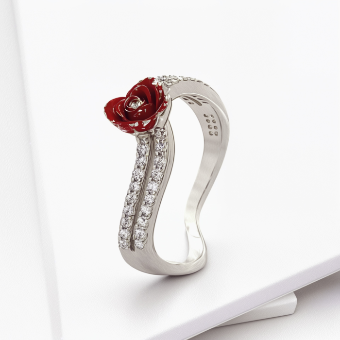 Rose Flower Ring | Silver Ring For Womens and Girls