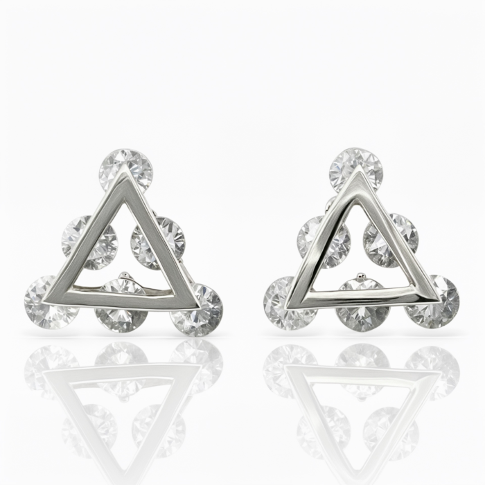 AMERICAN DIAMOND SILVER STUDS