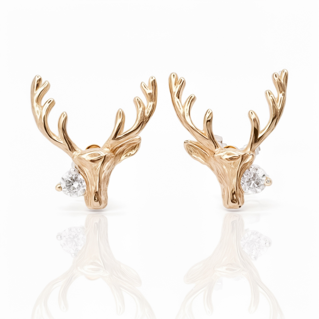 Cute And Simple Christmas Reindeer Earrings For Women