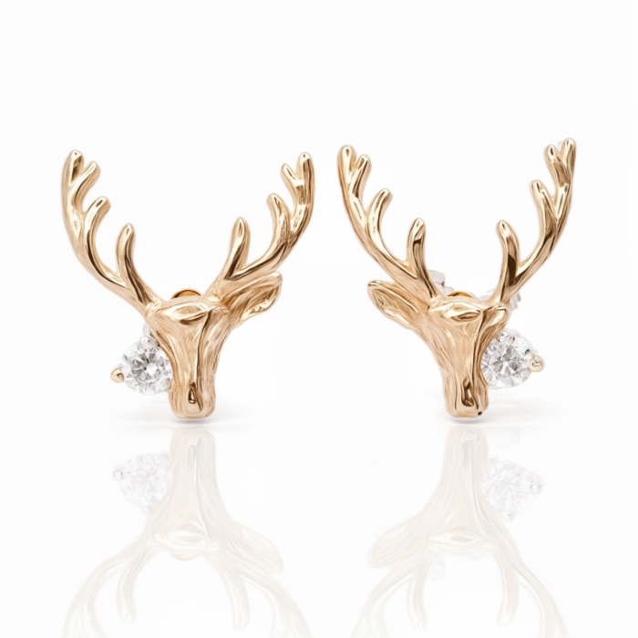Cute And Simple Christmas Reindeer Earrings For Women
