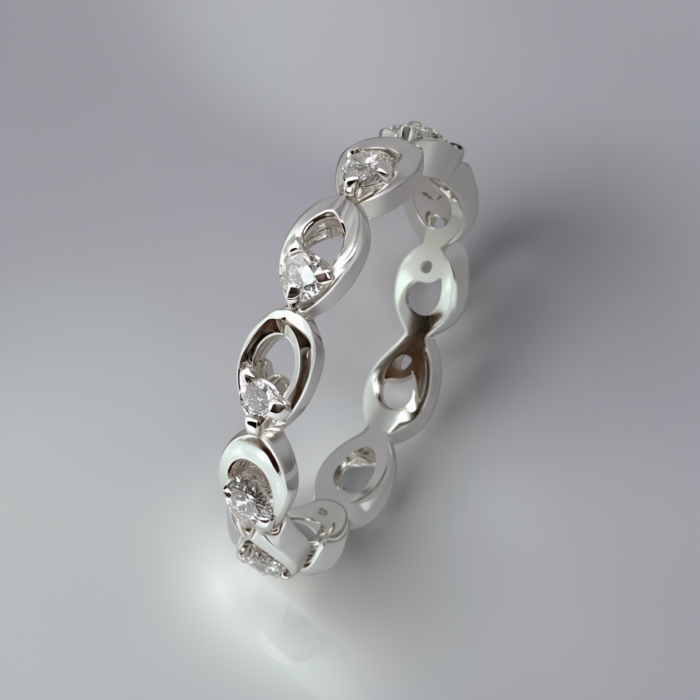 Sterling Silver Cubic Zirconia Band Ring | SILVERLILY