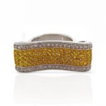 Pave Two Tone Diamond Ring | SILVERLILY